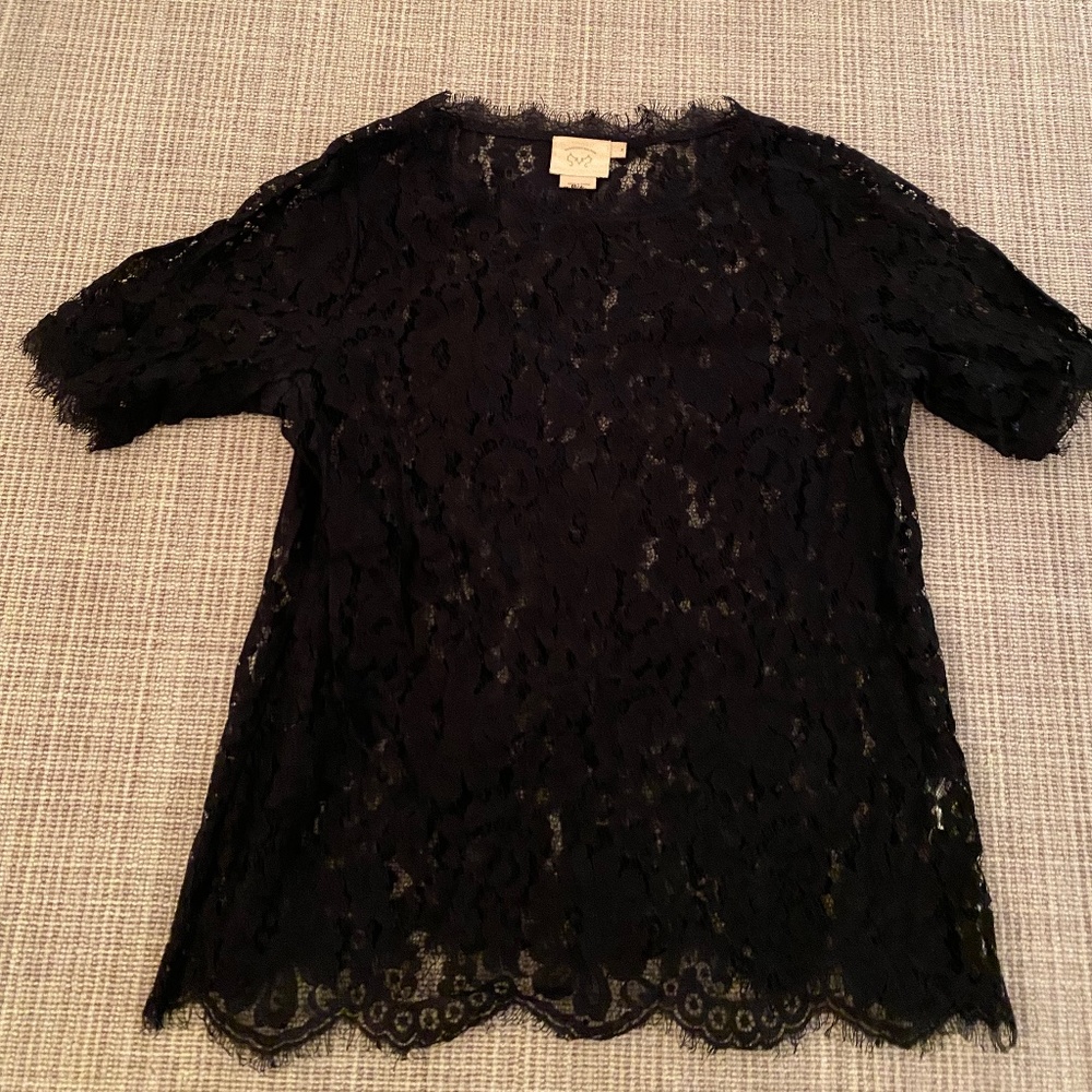Black lace blouse